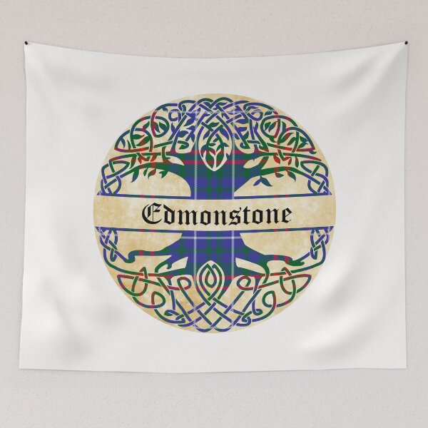 Item preview, Edmonstone Tree of Life Clan Scottish Surname tartan designed and sold by BagTown Clans.