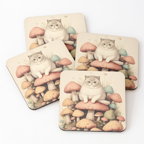 Item preview, Feline Forest Fungi: Whimsical Adventures of Cats and Mushrooms designed and sold by KittyStampedeCo.