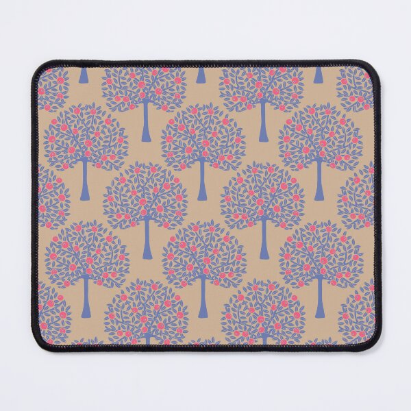 Item preview, ORANGERIE Citrus Fruit Orange Tree Grove Tropical Botanical in Vintage 1970s Lavender Purple and Fuchsia Pink on Beige Sand - UnBlink Studio by Jackie Tahara designed and sold by Jackie Tahara of UnBlink Studio.