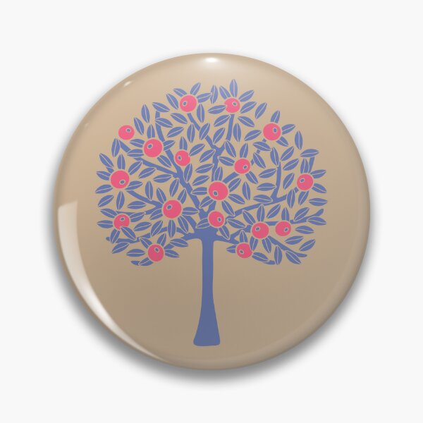 Item preview, ORANGERIE Citrus Fruit Orange Tree Grove Tropical Botanical in Vintage 1970s Lavender Purple and Fuchsia Pink on Beige Sand - UnBlink Studio by Jackie Tahara designed and sold by Jackie Tahara of UnBlink Studio.