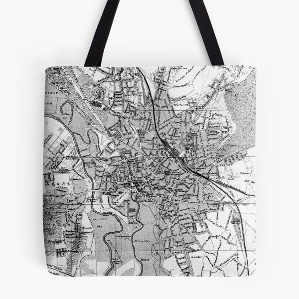 Item preview, Vintage Map of Hanover Germany (1895) BW designed and sold by BravuraMedia.