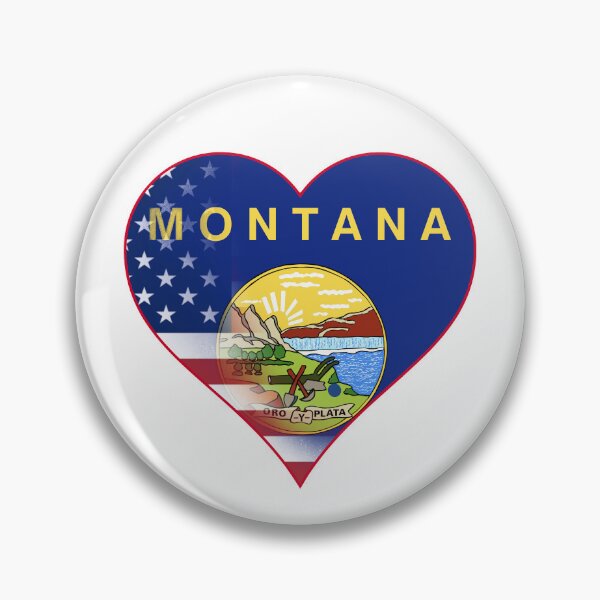 Item preview, State of Montana Flag and American Flag Fusion Design designed and sold by Gsallicat.