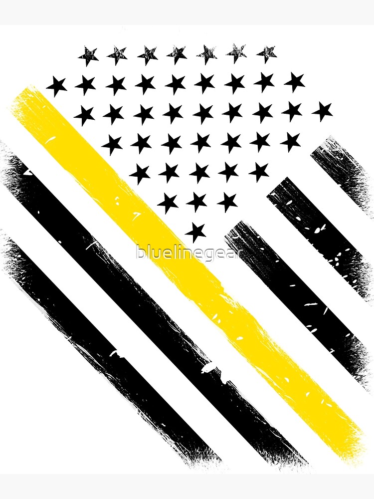 Thin Gold Line 911 Dispatcher American Flag Poster For Sale By Bluelinegear Redbubble 4585