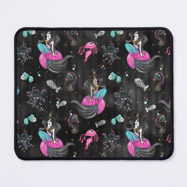 Item preview, Black and pink Mermaid Halloween theme designed and sold by AuntKatesDesign.
