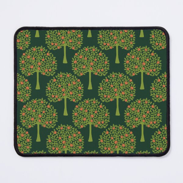 Item preview, ORANGERIE Citrus Fruit Orange Tree Grove Tropical Botanical in Vintage 1970s Avocado Green and Burnt Orange on Dark Green - UnBlink Studio by Jackie Tahara designed and sold by Jackie Tahara of UnBlink Studio.