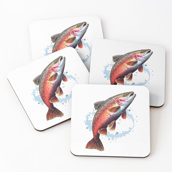 Item preview, Rainbow Trout Jumping designed and sold by aigcx.