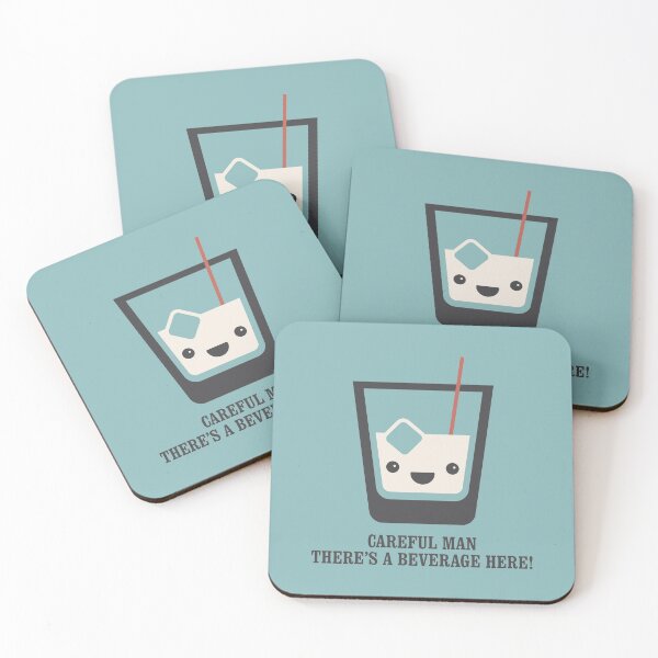 The Big Lebowski - White Russian - Careful Man, There's a Beverage Here! Coasters (Set of 4)