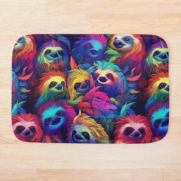 Item preview, Slothful Delights: Embrace Colorful Whimsy with our All-Over Sloths Print Collection designed and sold by ThePurpleMelon.