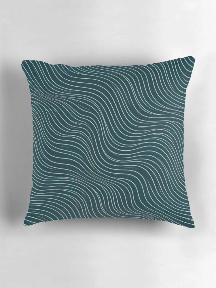 Thumbnail 3 of 4, Pillow, Abstract Waves designed and sold by InfinityPattern.