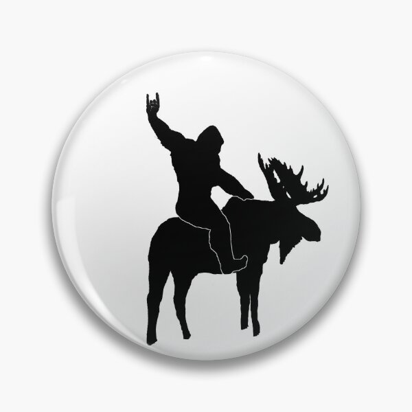 Item preview, Rock on Bigfoot riding a bull moose  designed and sold by Saltypro.