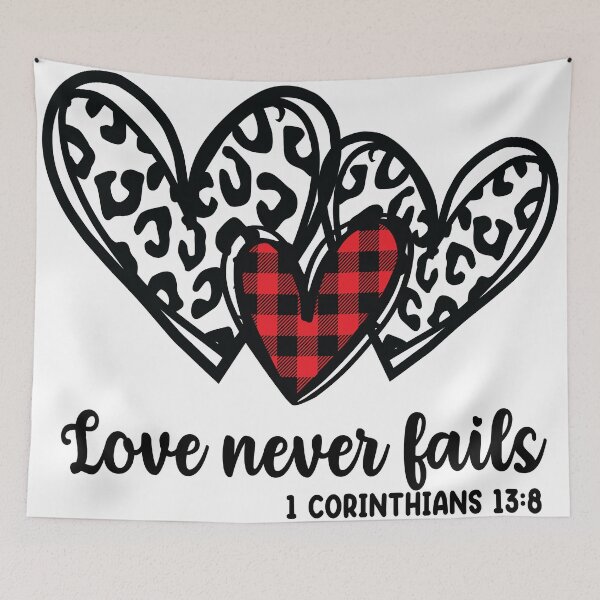 Item preview, Love Never Fails 1 Corinthians 13:8 designed and sold by simmoredsign.