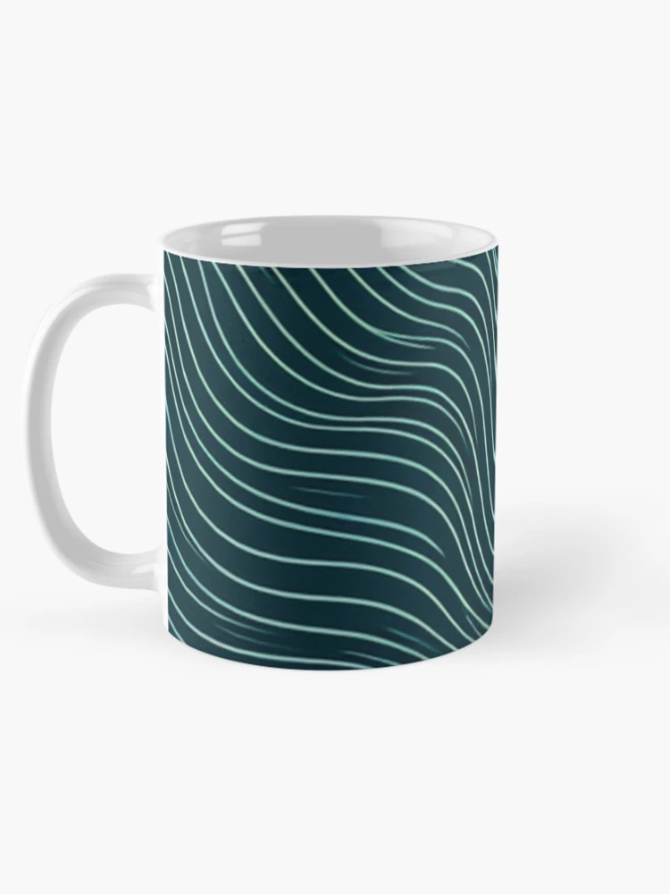 Thumbnail 5 of 6, Coffee Mug, Abstract Waves designed and sold by InfinityPattern.