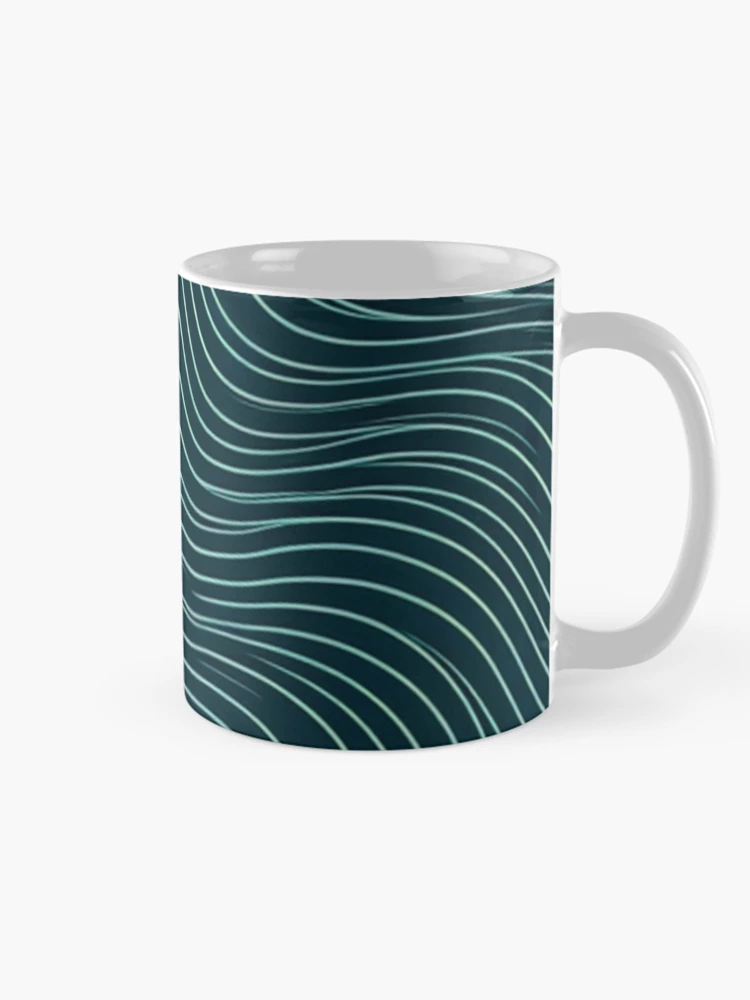 Thumbnail 3 of 6, Coffee Mug, Abstract Waves designed and sold by InfinityPattern.