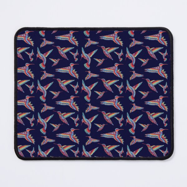 Item preview, Hummingbird pattern Dark blue background designed and sold by Caummon Thread.