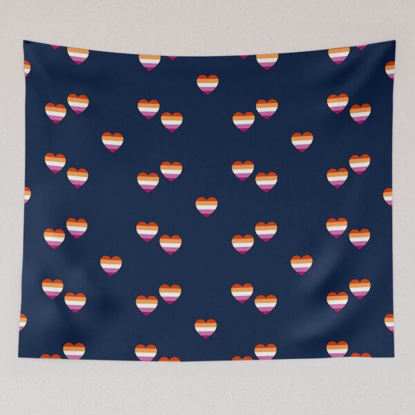Item preview, Small Hearts Lesbian Pride Flag designed and sold by miccoby4.