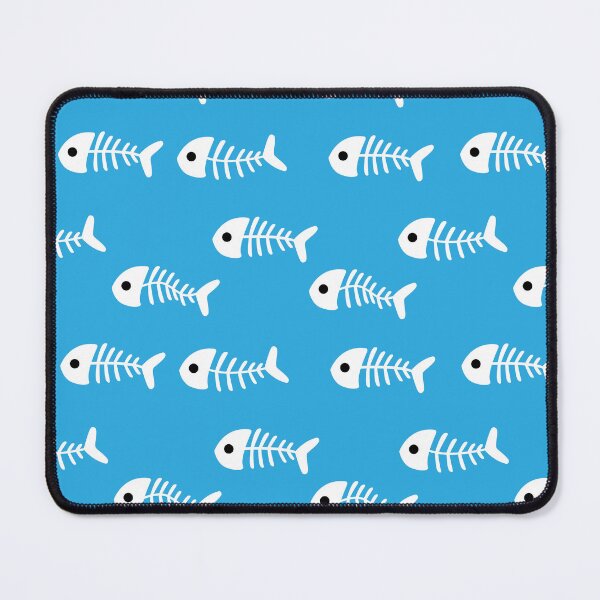 Item preview, White Fish Bone Blue Pattern designed and sold by Moyanana.