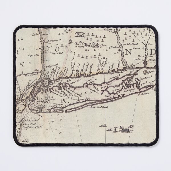 Item preview, Vintage Map of Long Island NY (1685) designed and sold by BravuraMedia.