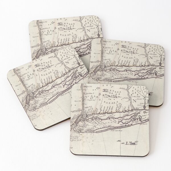 Item preview, Vintage Map of Long Island NY (1685) designed and sold by BravuraMedia.