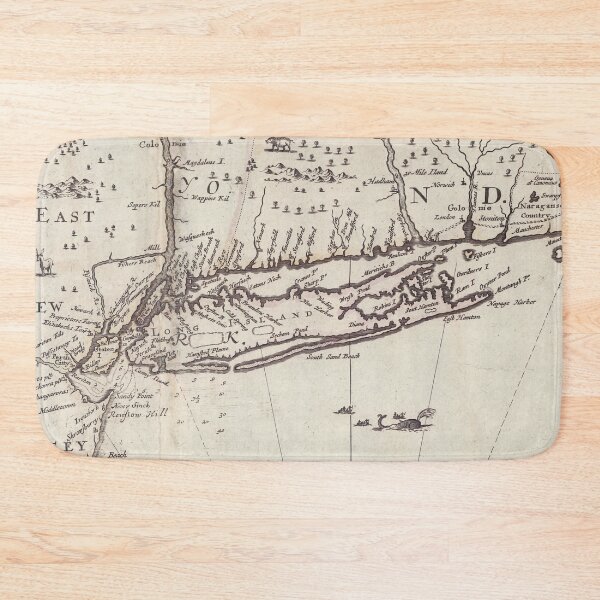 Item preview, Vintage Map of Long Island NY (1685) designed and sold by BravuraMedia.