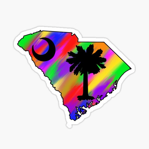 Myrtle Beach SC Palm Tree Sticker - U.S. Custom Stickers