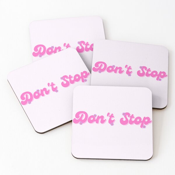 Item preview, Don't Stop | Groovy Pink Font With 70's Retro Purple Flowers designed and sold by KinkShoppe.