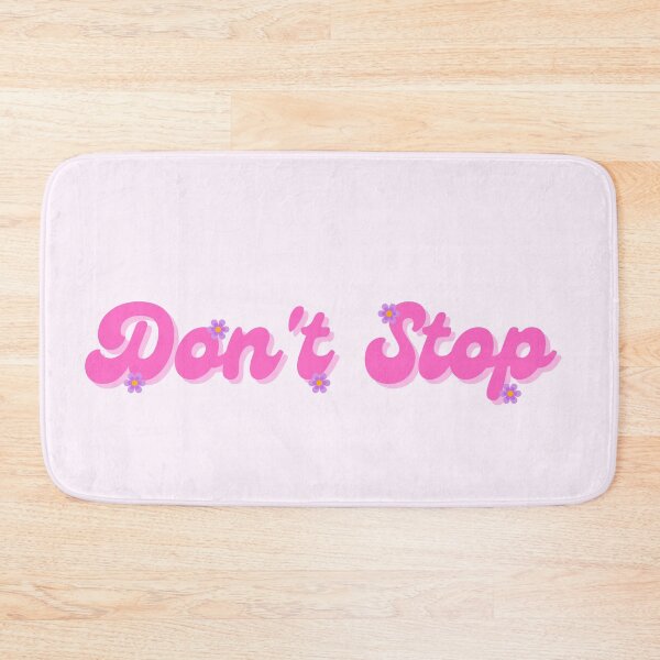 Item preview, Don't Stop | Groovy Pink Font With 70's Retro Purple Flowers designed and sold by KinkShoppe.