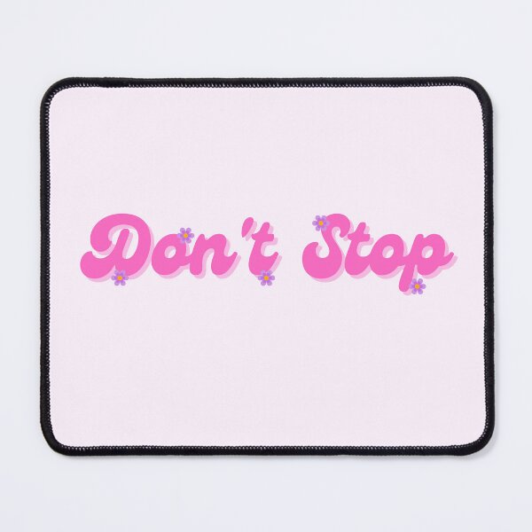 Item preview, Don't Stop | Groovy Pink Font With 70's Retro Purple Flowers designed and sold by KinkShoppe.