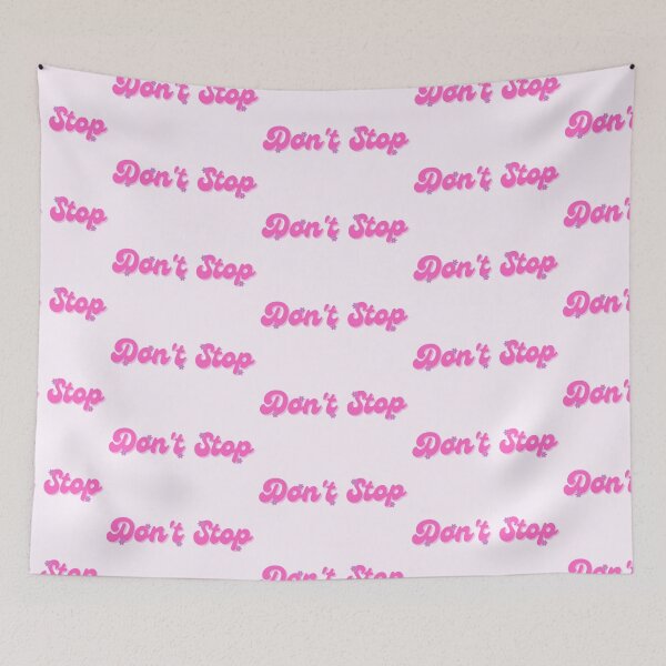 Item preview, Don't Stop | Groovy Pink Font With 70's Retro Purple Flowers designed and sold by KinkShoppe.