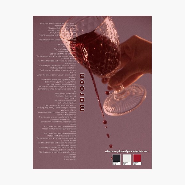 Item preview, Maroon Poster Midnights designed and sold by jnnavas.