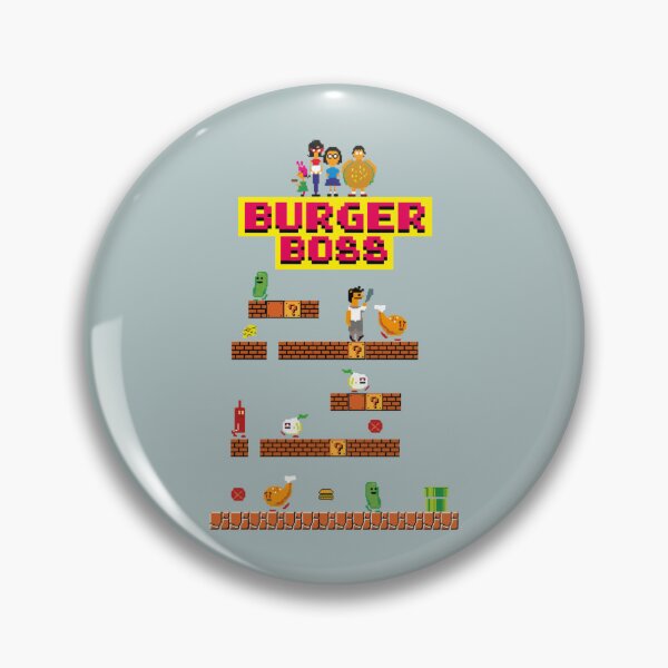 Item preview, Burger Boss pixel art designed and sold by AngelynAllai.