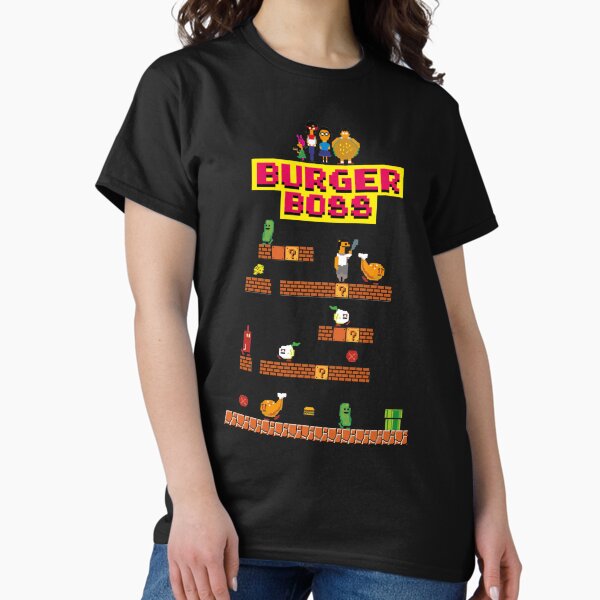 Vista previa del artículo con la obra «Arte de píxeles de Burger Boss», diseñado y vendido por AngelynAllai.