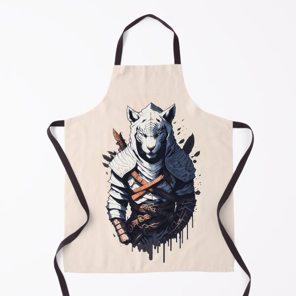 Item preview, White Tiger Warrior Assassin Big Cat Wildlife Painting designed and sold by druidwolfart.