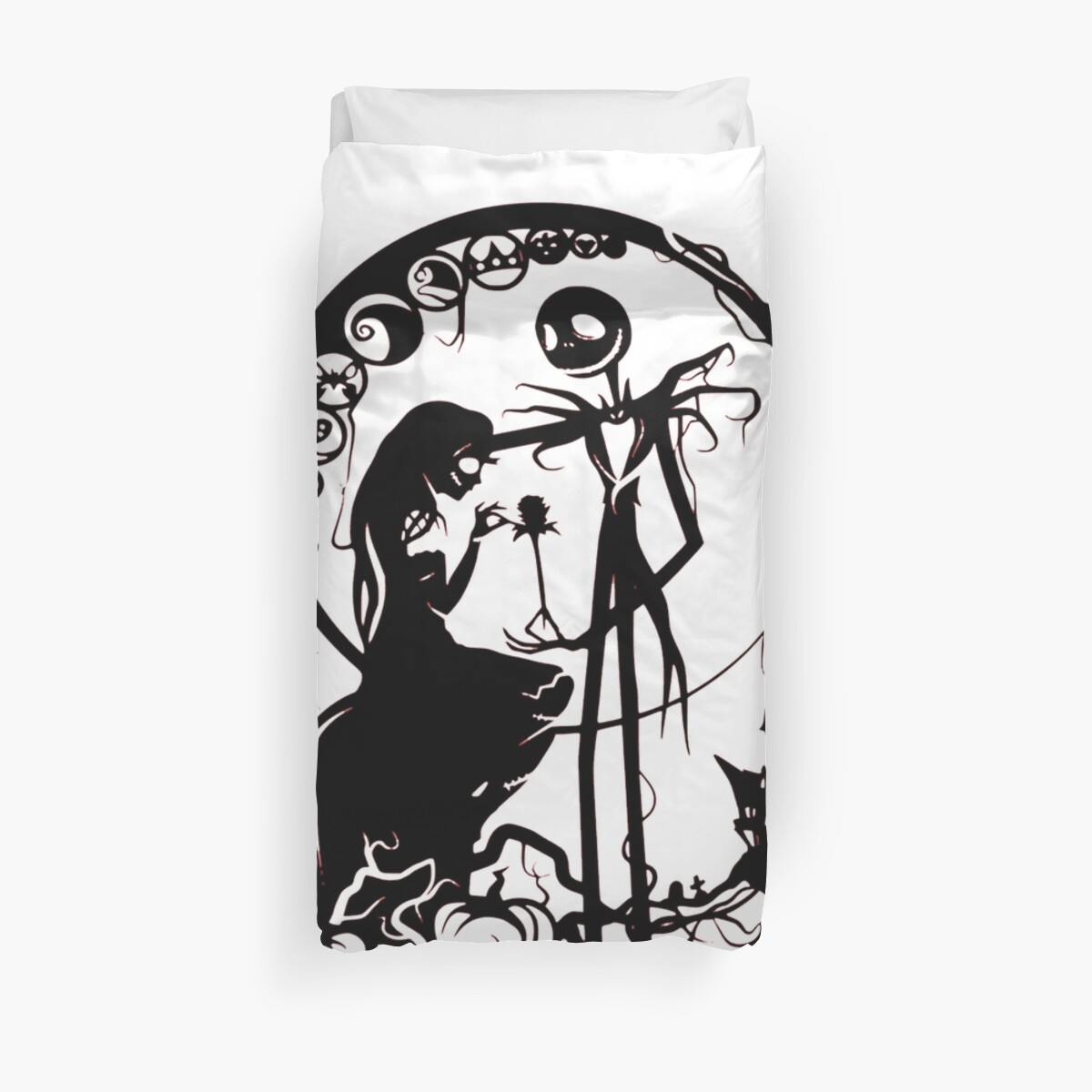 Romantic Jack And Sally The Nightmare Before Christmas Duvet