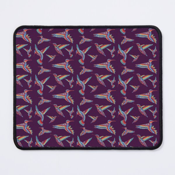 Item preview, Hummingbird pattern Deep purple background designed and sold by Caummon Thread.