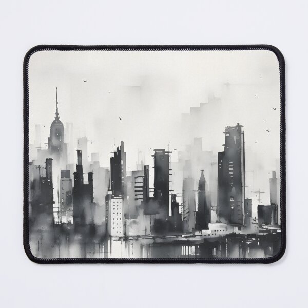 Item preview, Japane Ink Style Urban City designed and sold by DigiWorldAi.