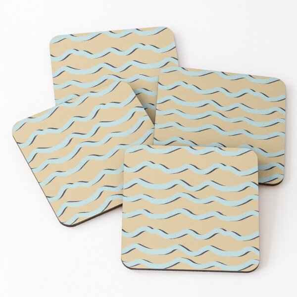 Item preview, Wavy Stripes Yellow, Teal and Navy designed and sold by AnchoredMae.
