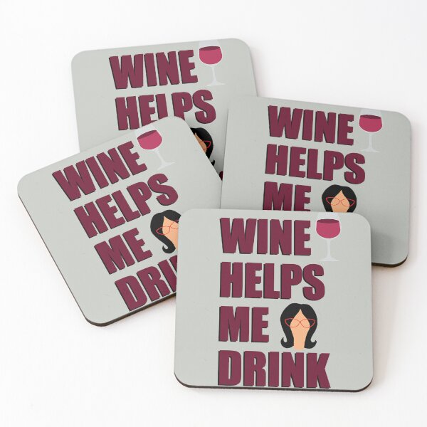 Item preview, Wine Helps Me Drink  designed and sold by AngelynAllai.