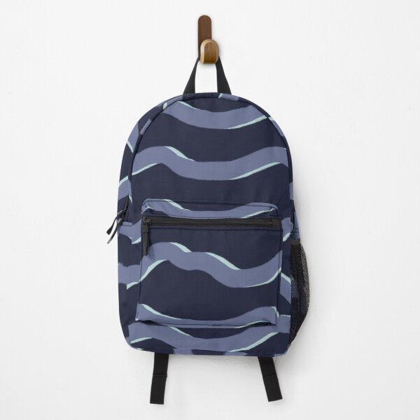 Item preview, Wavy Stripes Navy, Teal and Purple designed and sold by AnchoredMae.