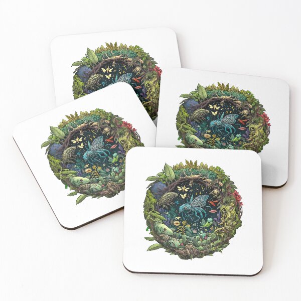 Item preview, Rainforest Full Of Robotic Mechanical Insects, Plants and Creatures - Trippy and Surreal designed and sold by AlanPhotoArt.