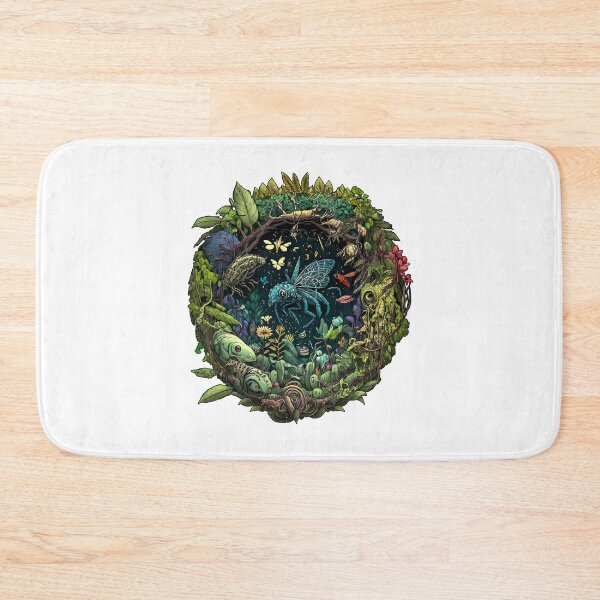 Item preview, Rainforest Full Of Robotic Mechanical Insects, Plants and Creatures - Trippy and Surreal designed and sold by AlanPhotoArt.