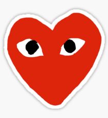 Comme des garçons Red Heart Play Sticker