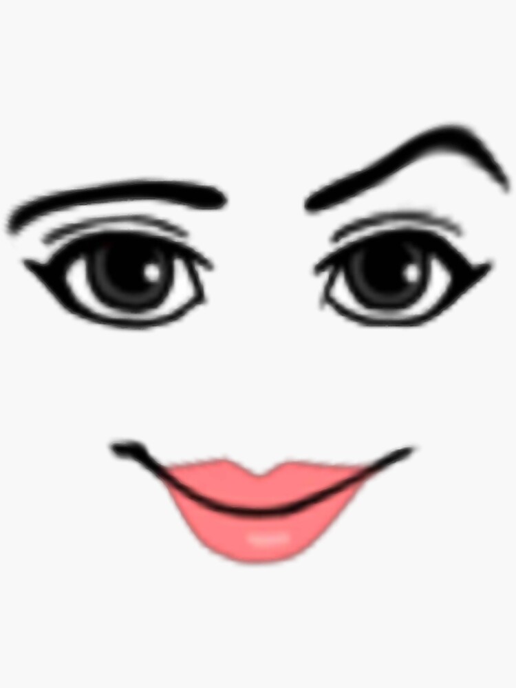 woman face roblox Sticker for Sale by Agankunje