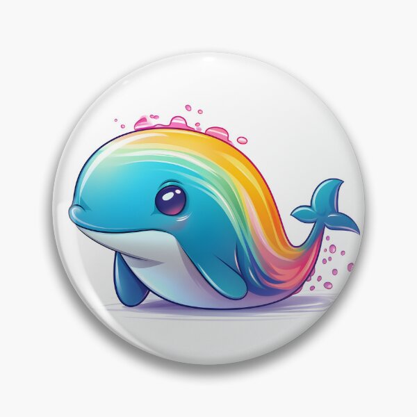 Item preview, Rainbow Dolphin - A Colorful and Bold Character Illustration designed and sold by aigcx.