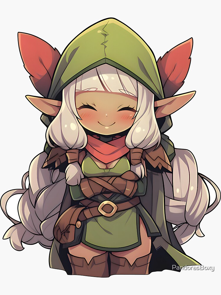 Cute Wood Elf Druid White Hair Sticker For Sale By Pandorasboxy