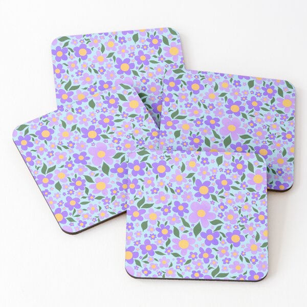 Item preview, Purple and Blue Seamless Floral Pattern designed and sold by AnchoredMae.