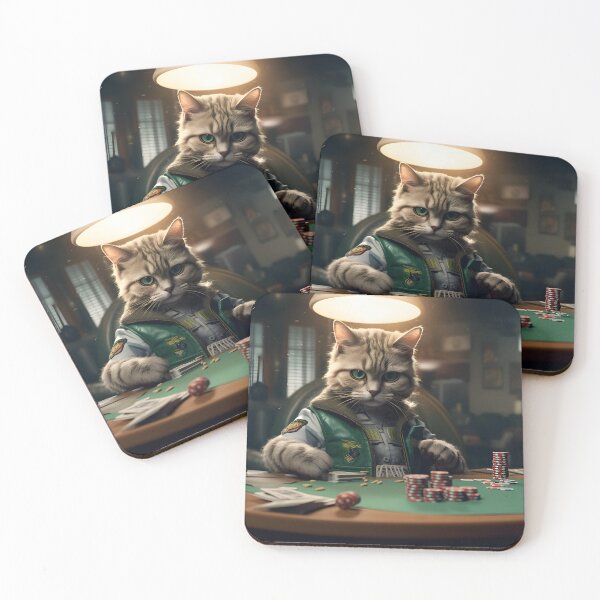 Item preview, Cat plays poker designed and sold by Max Cole.