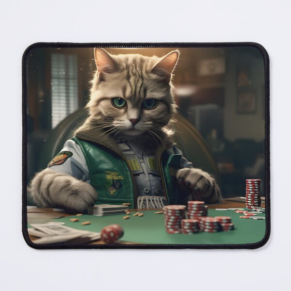 Item preview, Cat plays poker designed and sold by Max Cole.