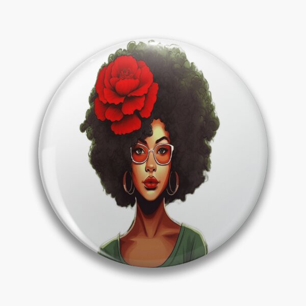 Item preview, Red Flower Afrogirl designed and sold by AWSai-4.