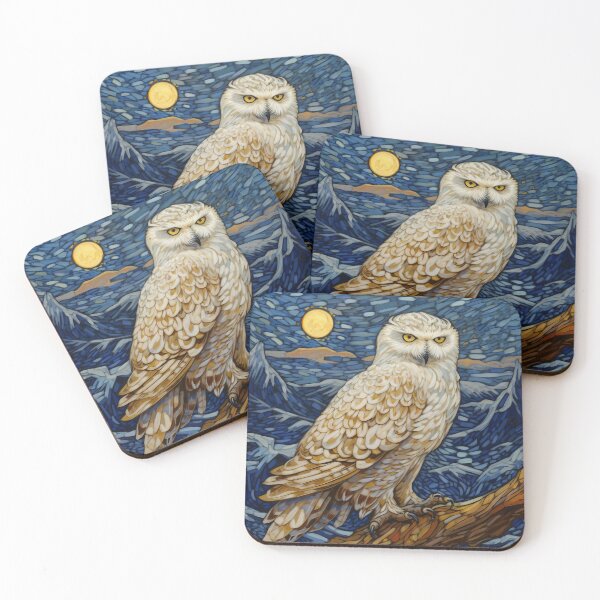 Item preview, Impressionist Snowy Owl designed and sold by berubettoart.
