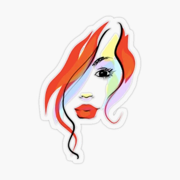 woman face roblox Sticker for Sale by Agankunje